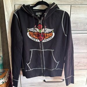 Lucky Brand full zip hoodie sweatshirt Large